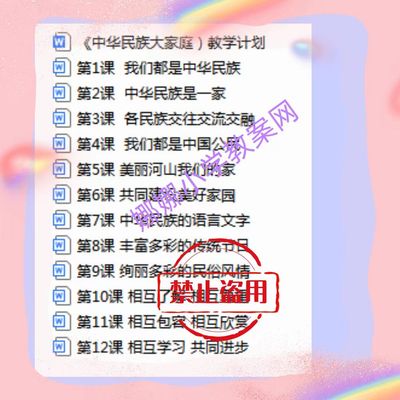 小学版《中华民族大家庭》教案课件