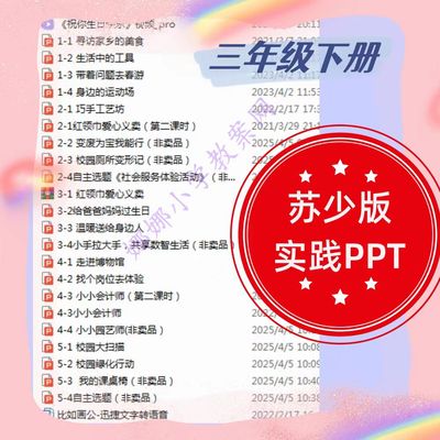 2026新苏少版小学三年级下册综合实践活动教案课件