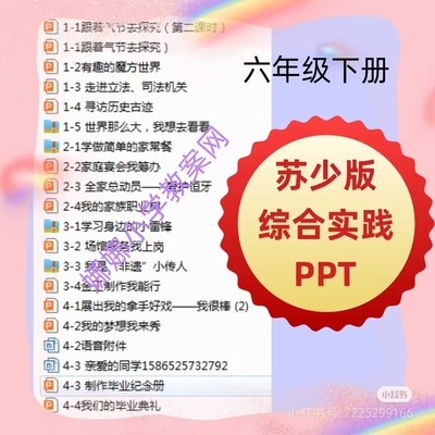 2026新苏少版小学六年级下册综合实践活动教案课件PPT