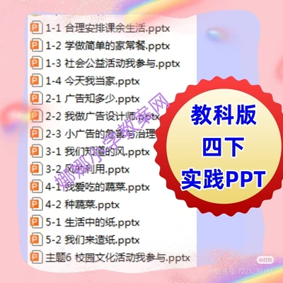 教科版小学四年级下册综合实践活动教案+课件