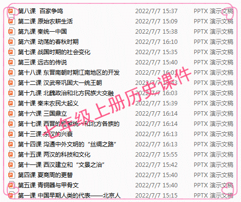 人教版七年级上册历史课件