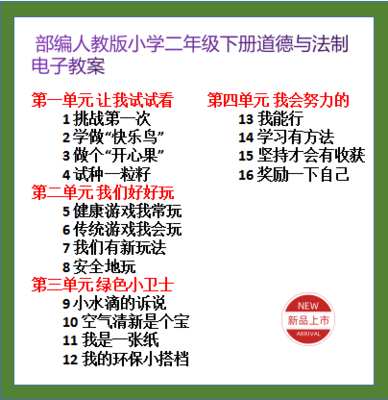 部编人教版小学二年级下册道德与法制PPT课件