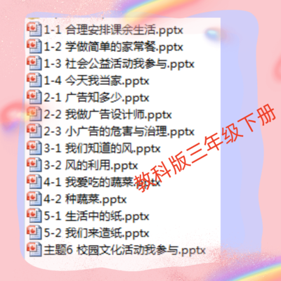 教科版小学三年级下册综合实践活动课件PPT
